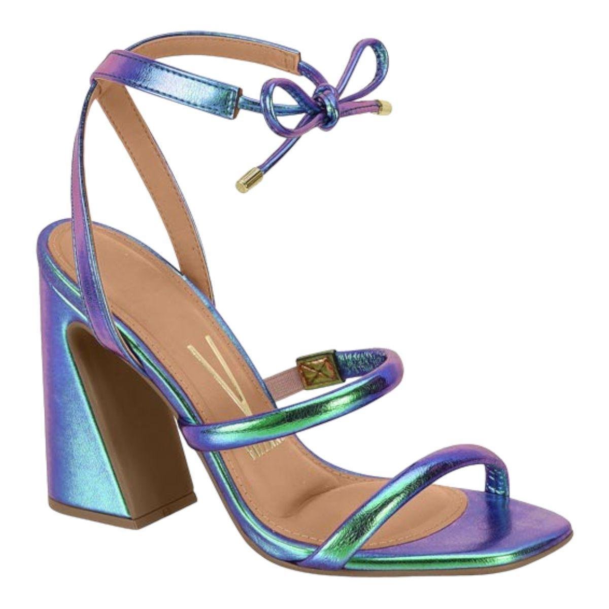 Grosso Vizzano Salto Grosso Sandalia Vizzano Amarrar Na Perna