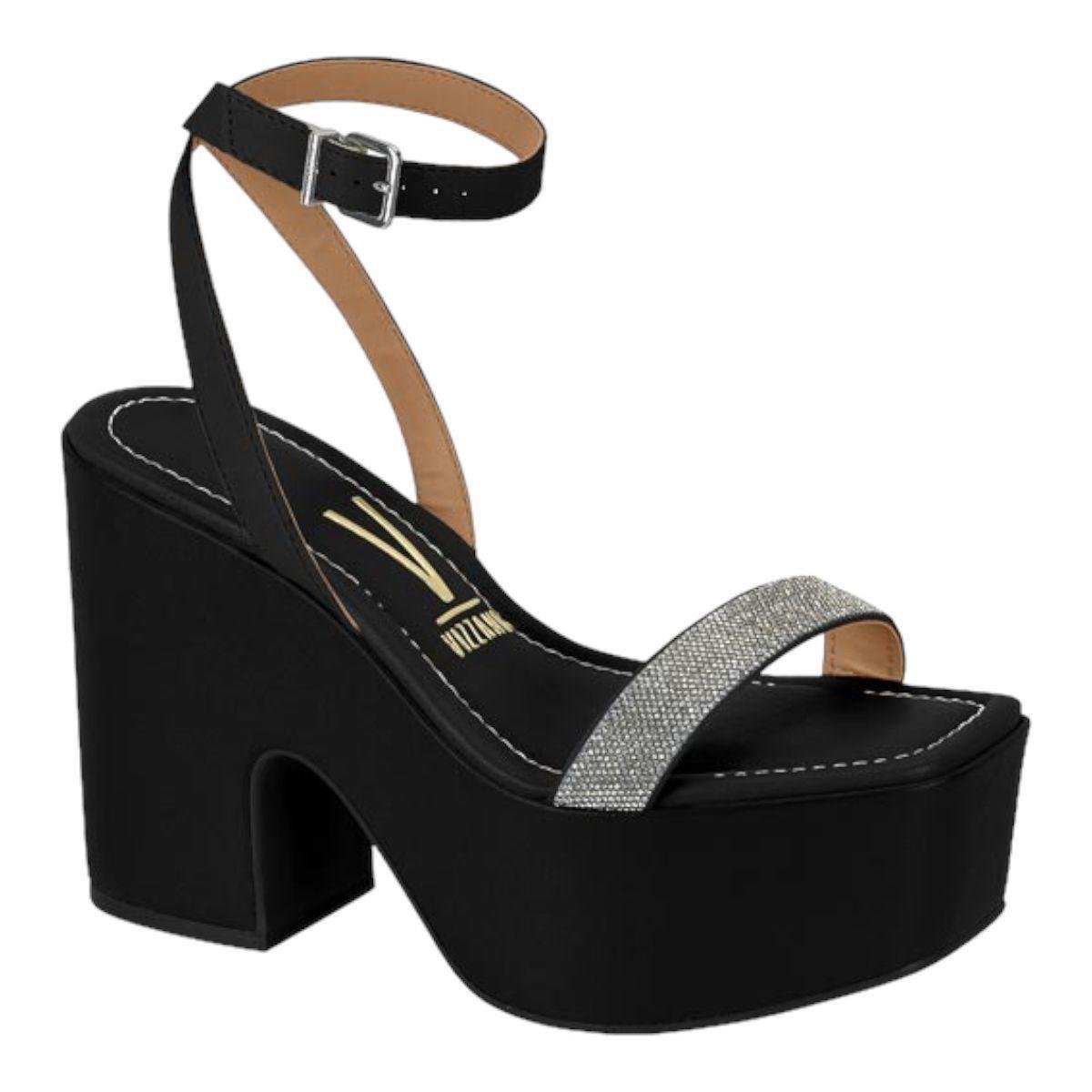 Sandalia Vizzano Salto Grosso Sapato Meia Sandalia Salto Alto