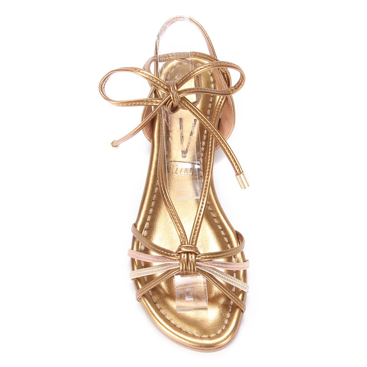 Sandália Vizzano Amarração Metalizada Feminina - Bronze | Zattini