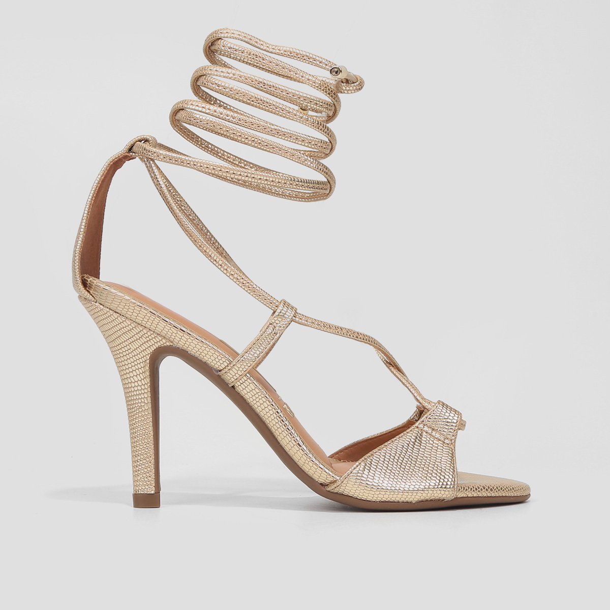 Sandália Vizzano Amarração Salto Alto Feminina Menor preço em Sandália Vizzano Amarração Salto Alto Feminina