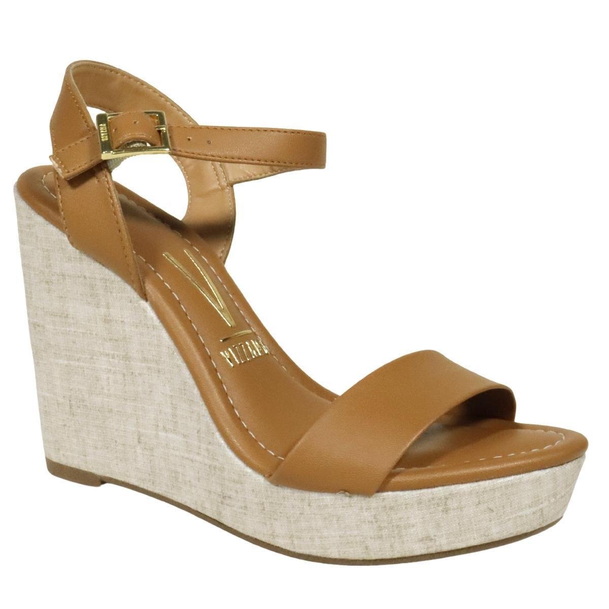 Sandália Plataforma Sandalia Amarela Salto Grosso Vizzano Salto