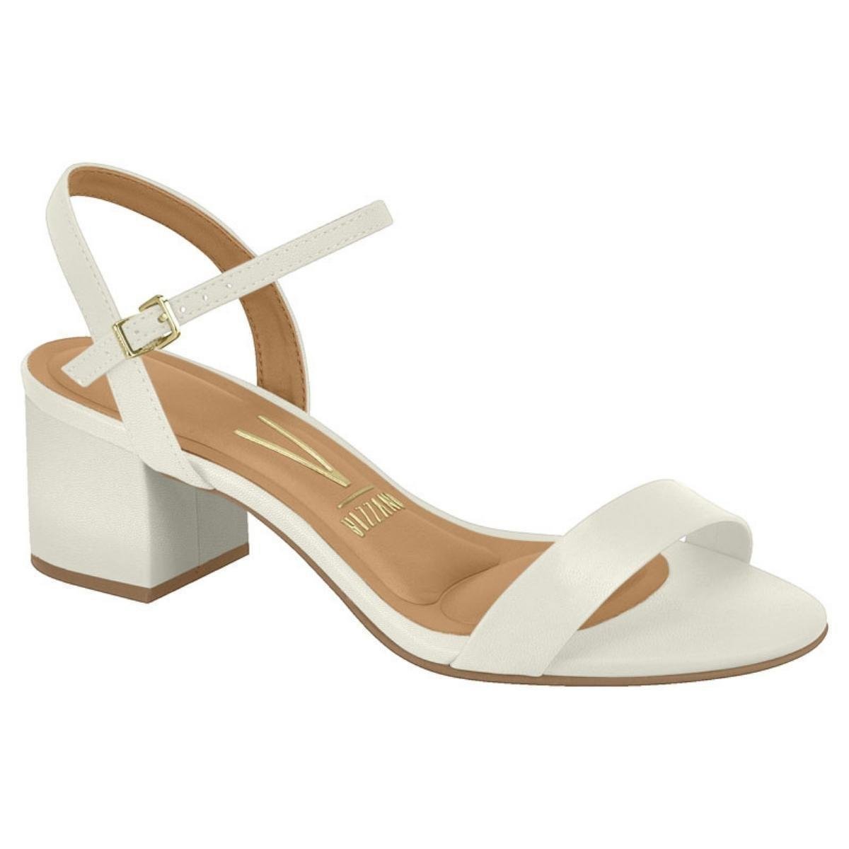 Sandalia Vizzano Feminina Salto Grosso Medio Palmilha Comfy - Branco - 40 Menor preço em Sandalia Vizzano Feminina Salto Grosso Medio Palmilha Comfy - Branco - 40