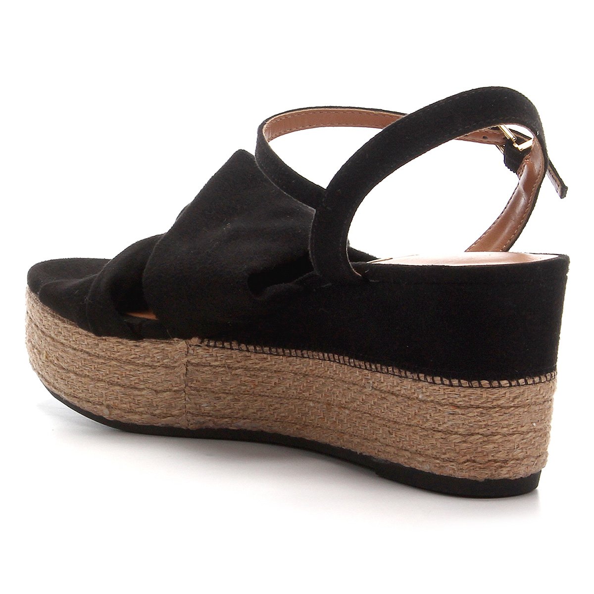 Sandália Vizzano Flatform Salto Corda Feminina - Preto | Zattini