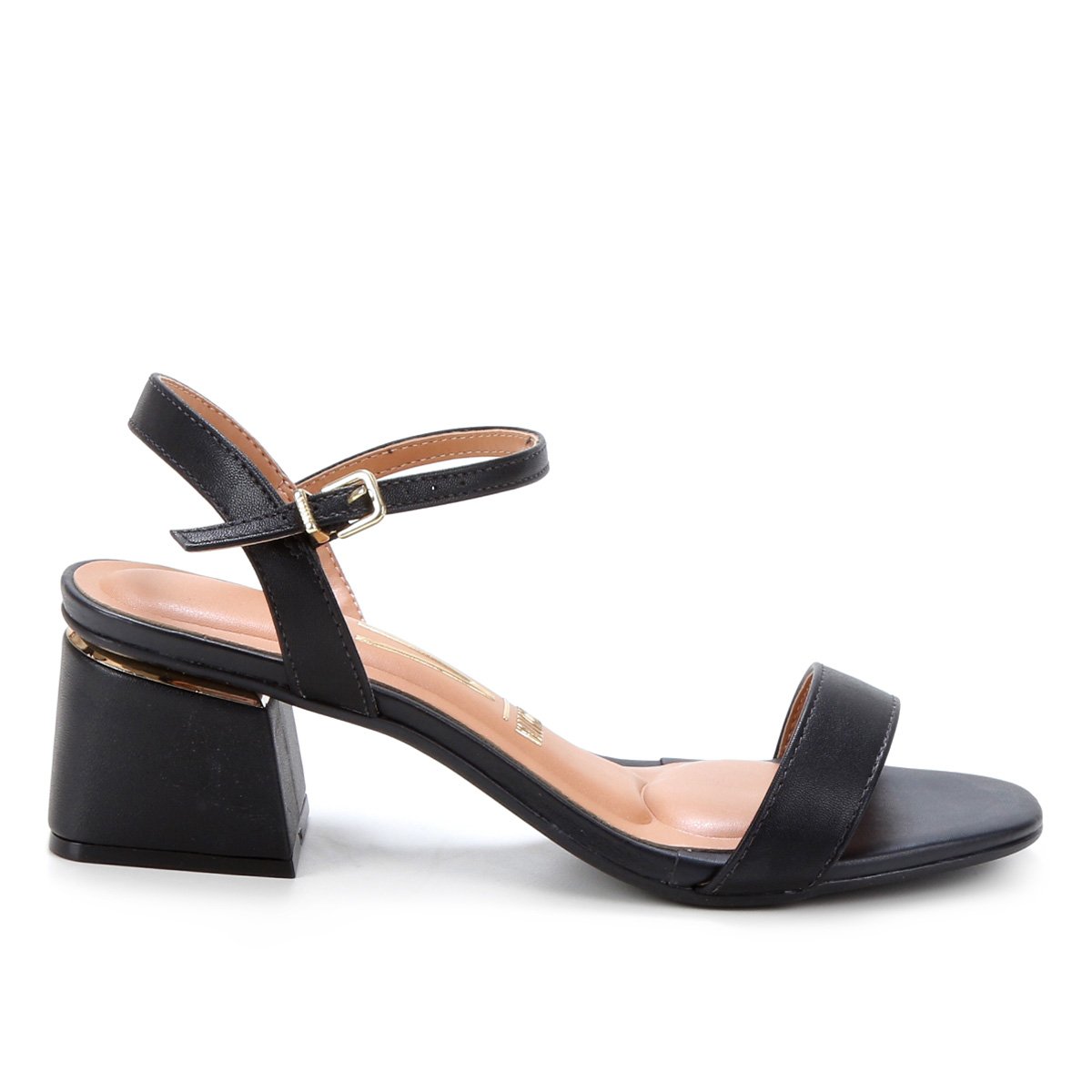 Sandália Vizzano Lisa Salto Bloco Feminina Menor preço em Sandália Vizzano Lisa Salto Bloco Feminina