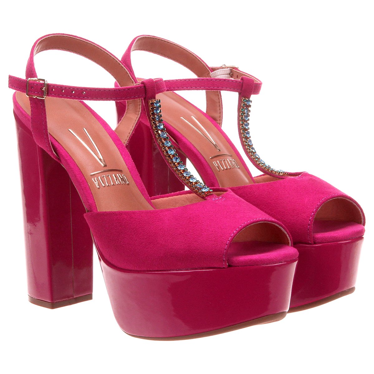 Sandália Vizzano Meia Pata Strass - Pink | Zattini
