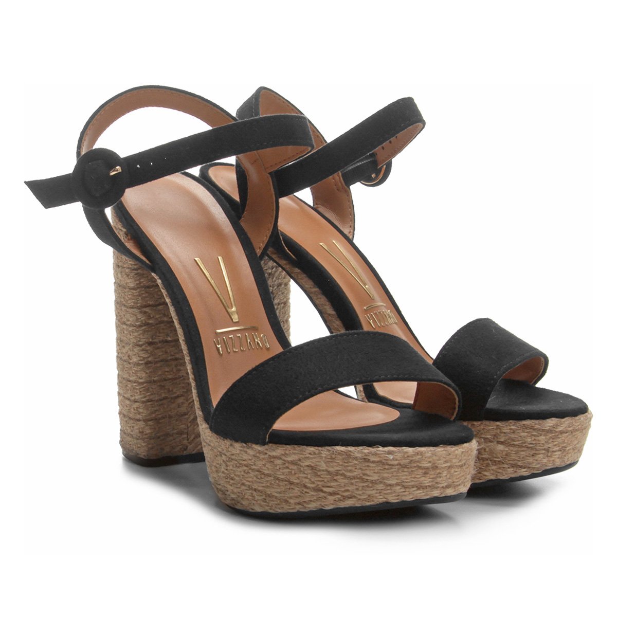 sandália vizzano suede preta