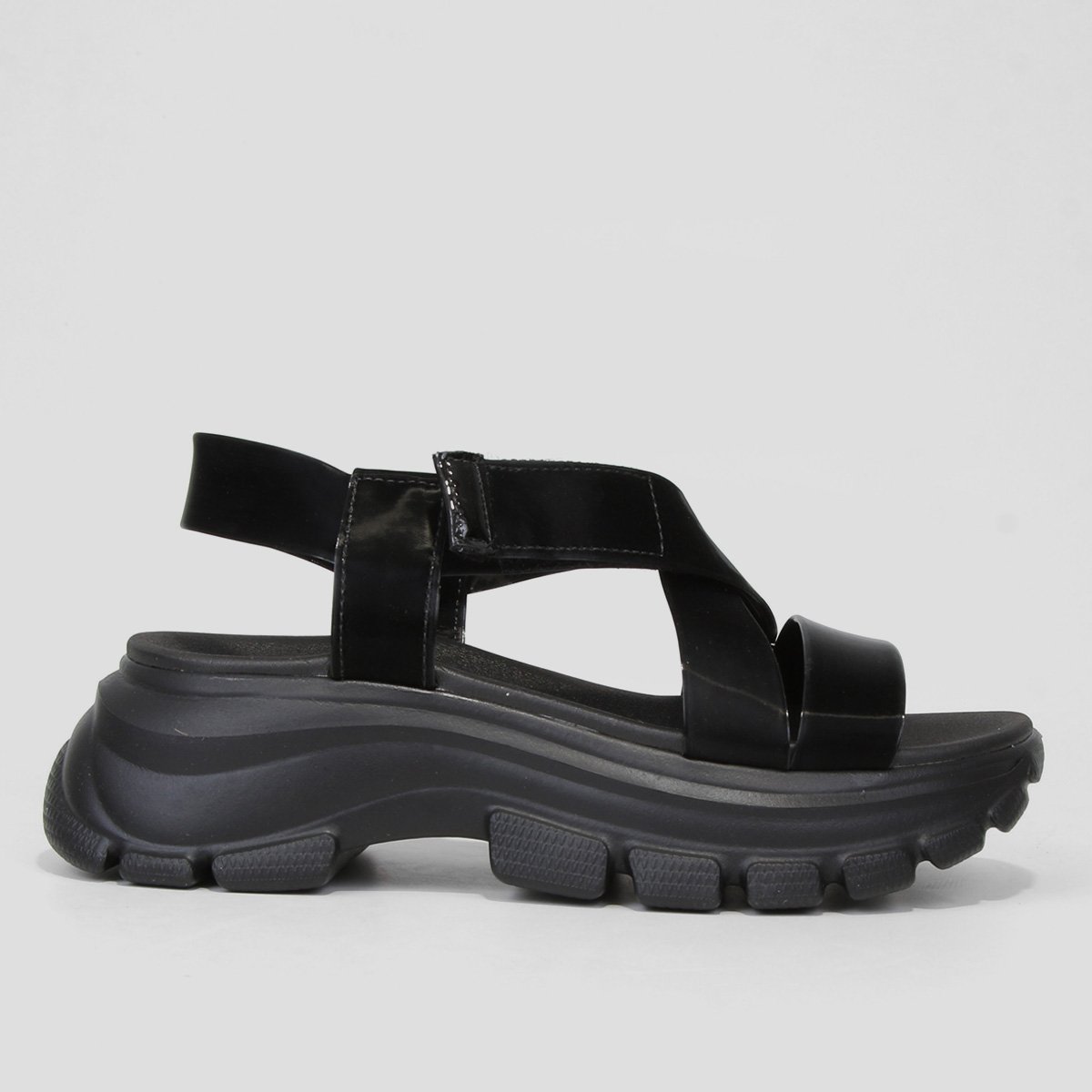 Sandália Vizzano Papete Tratorada Feminina - Preto Menor preço em Sandália Vizzano Papete Tratorada Feminina - Preto