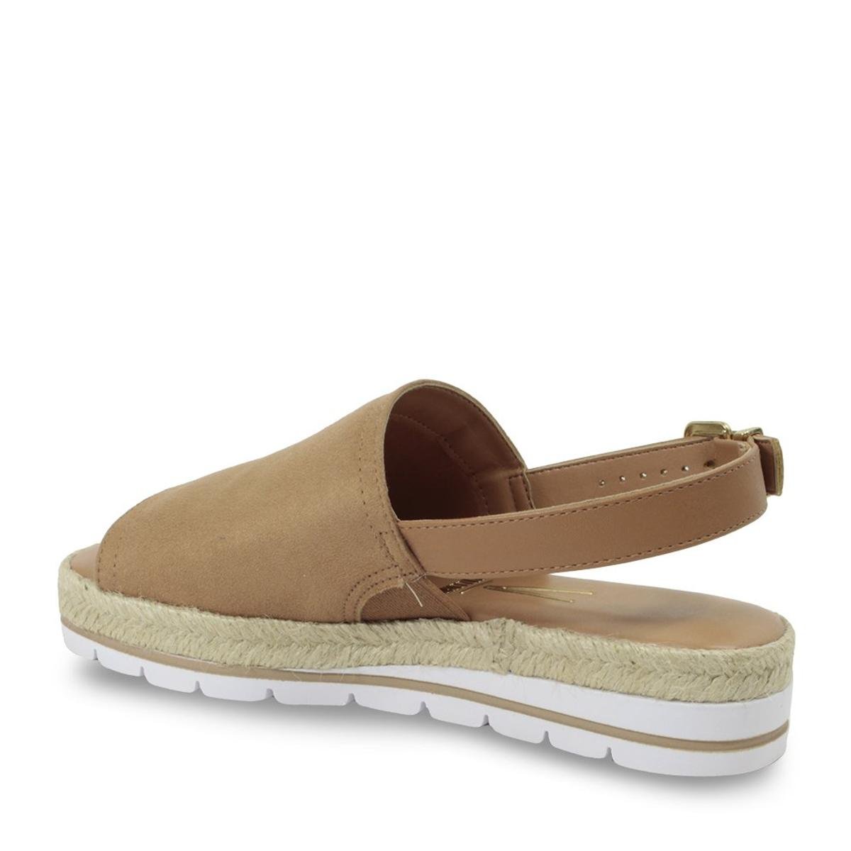 sandália vizzano plataforma com palha marrom