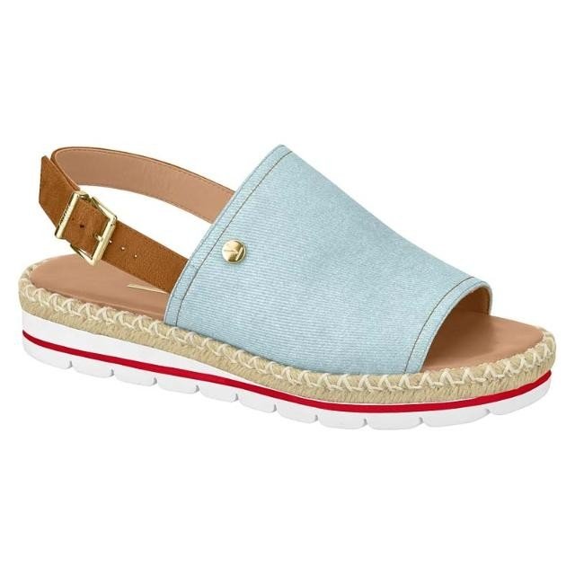 Sandália Vizzano Salto Bloco Tiras Cruzadas Feminina - Jeans em Promoção |  Ofertas na Americanas