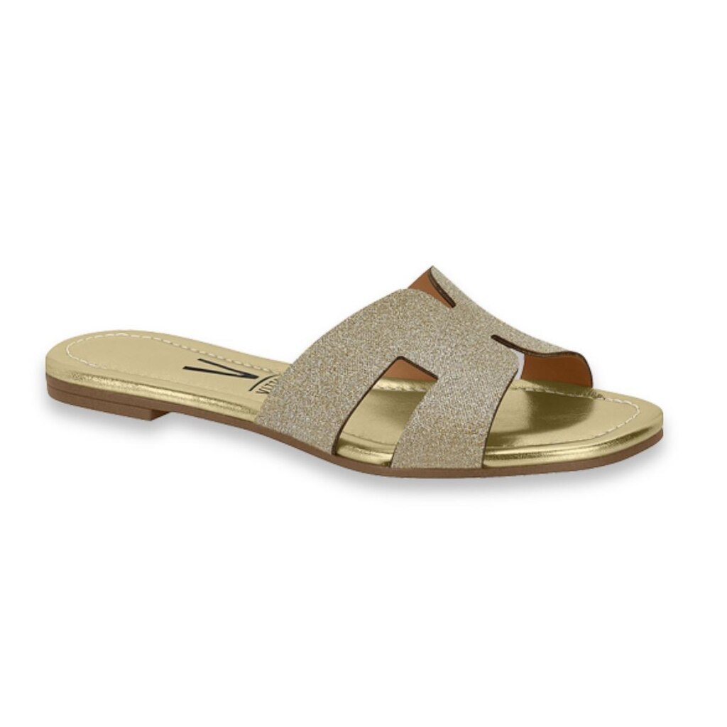 Sandalia Vizzano Rasteira H Shine Feminina
