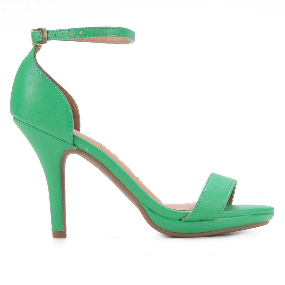 Sandália Vizzano Salto Alto Lisa Feminina - Verde Menor preço em Sandália Vizzano Salto Alto Lisa Feminina - Verde