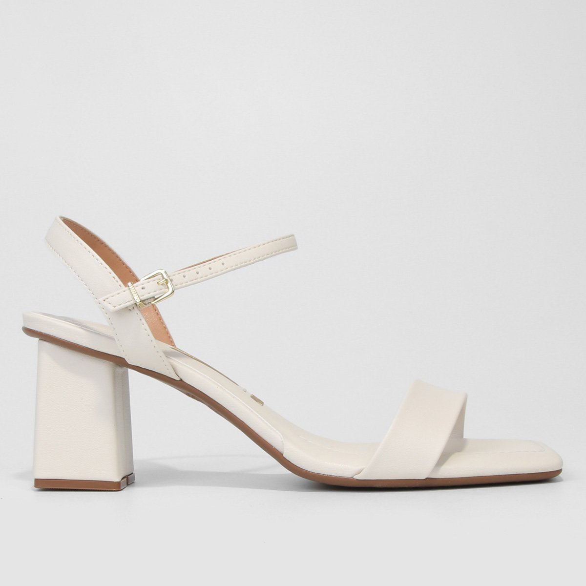 Sandália Vizzano Salto Bloco Médio Feminina