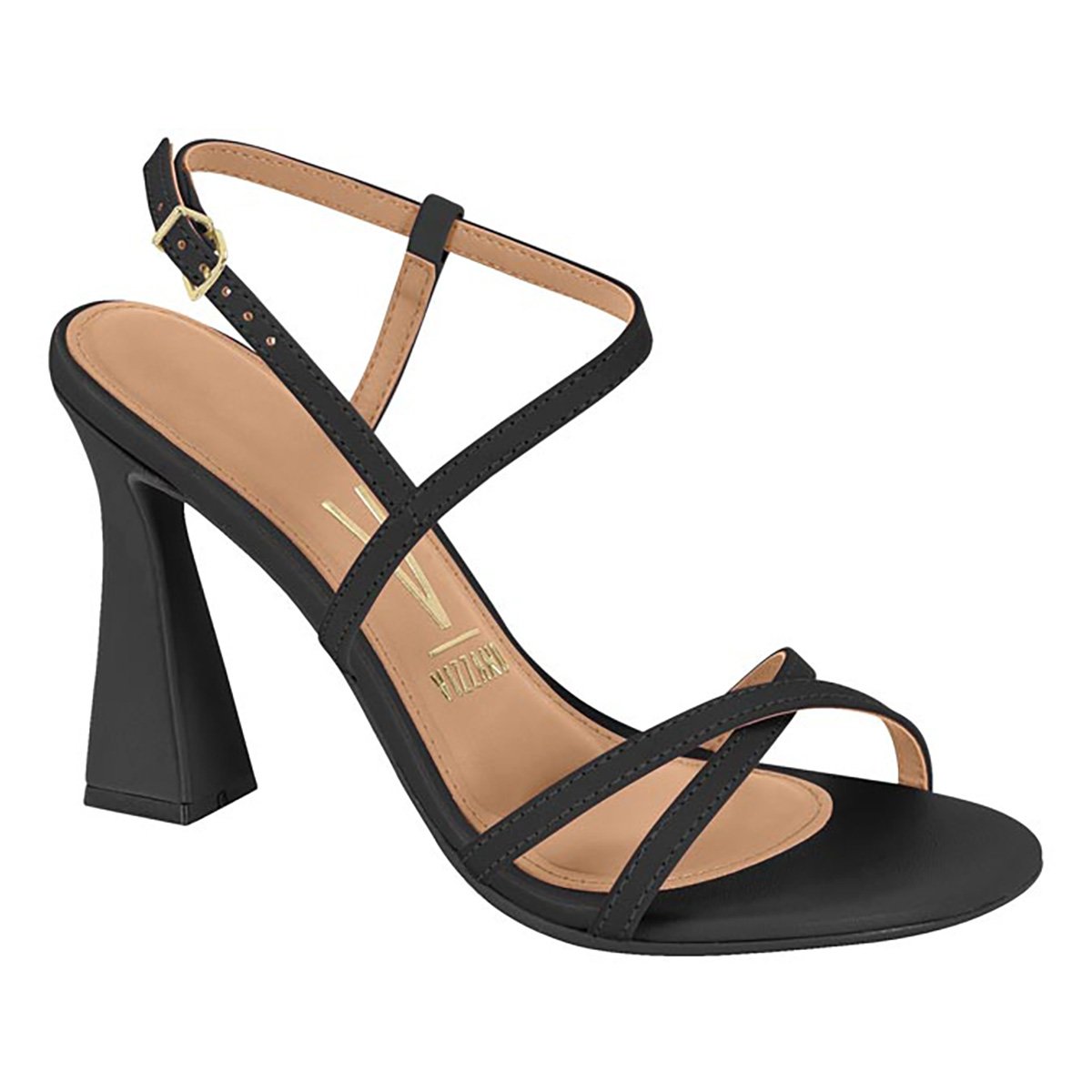 Sandália Vizzano Salto Cone Feminina - Preto Menor preço em Sandália Vizzano Salto Cone Feminina - Preto