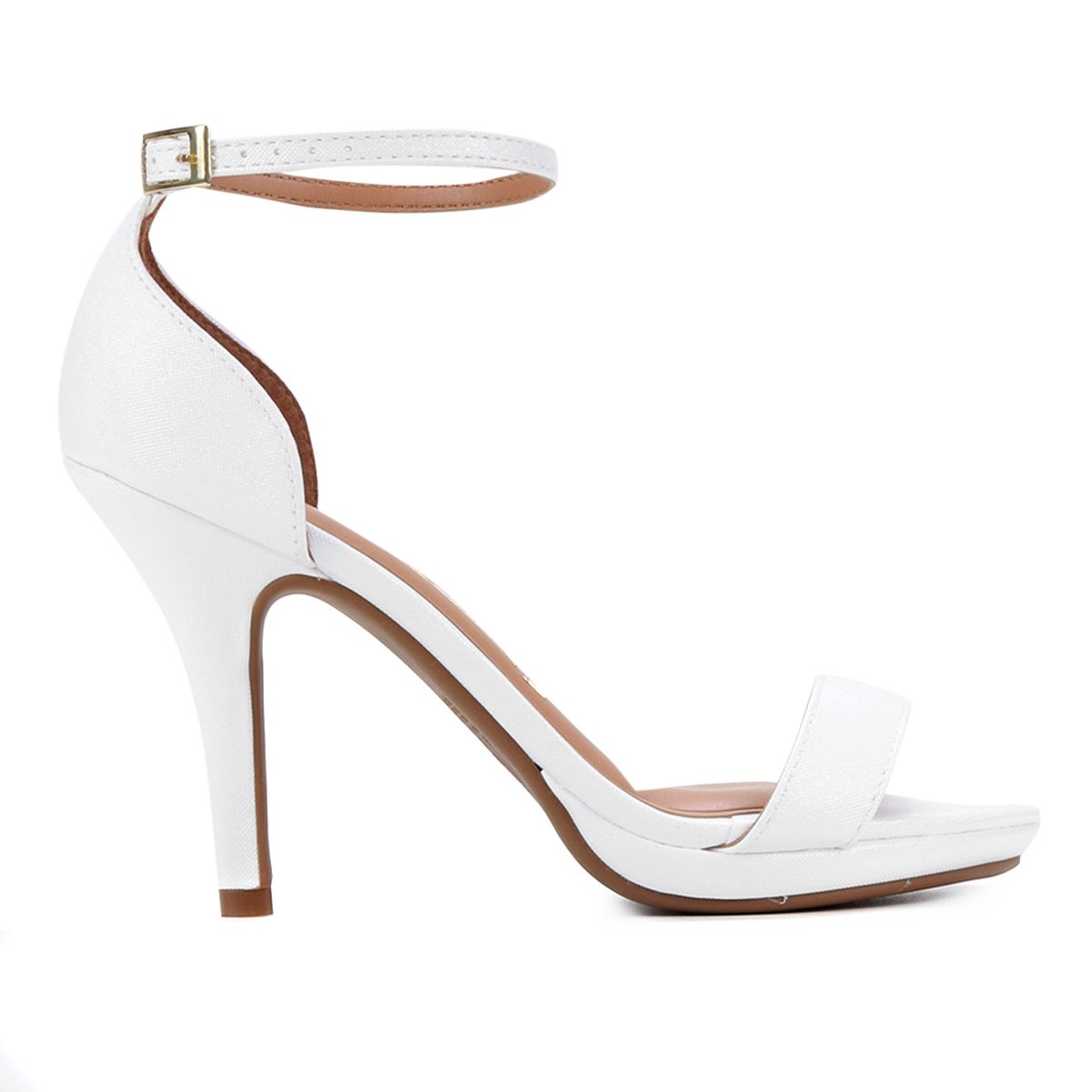 Salto Fino Sandalinha Branca Feminina Vizzano Sandalia Branca