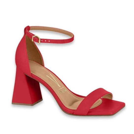 Sandália Vizzano Salto Flare Napa Glossy Feminina Zattini