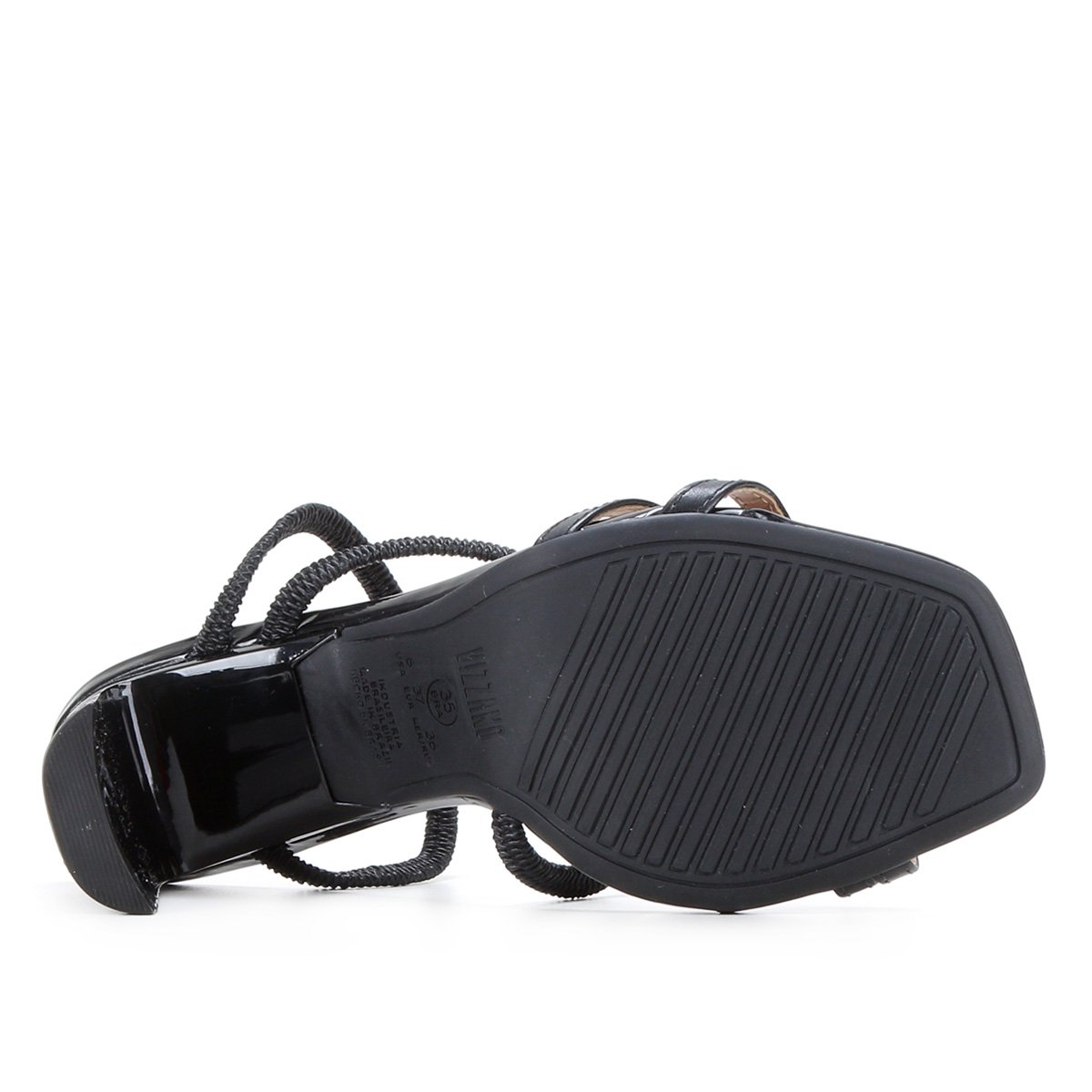 Sandália Vizzano Salto Grosso Alto Feminina - Preto | Zattini