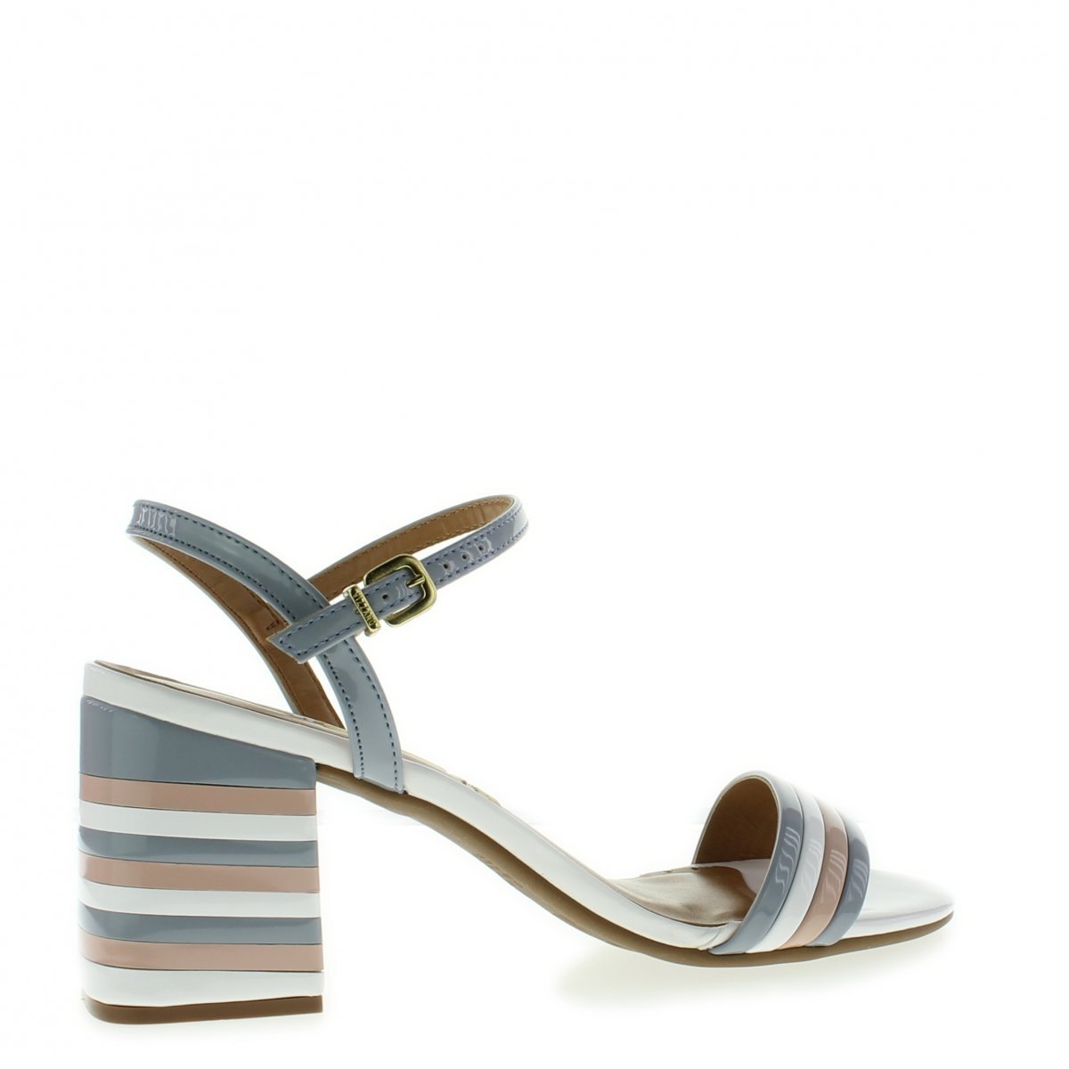 sandalia vizzano azul e branca