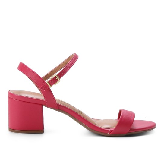 Sandália Vizzano Salto Médio Feminina - Vermelho