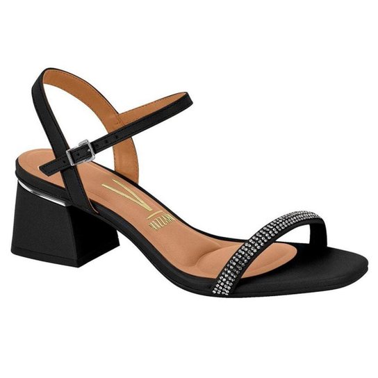 Sandália Vizzano Strass Salto Bloco Médio 6428 130 33/40 Zattini