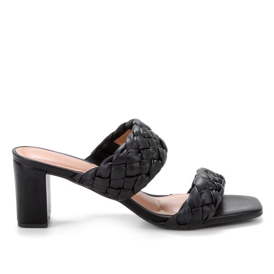 Sandália Vizzano Trançada Feminina - Preto