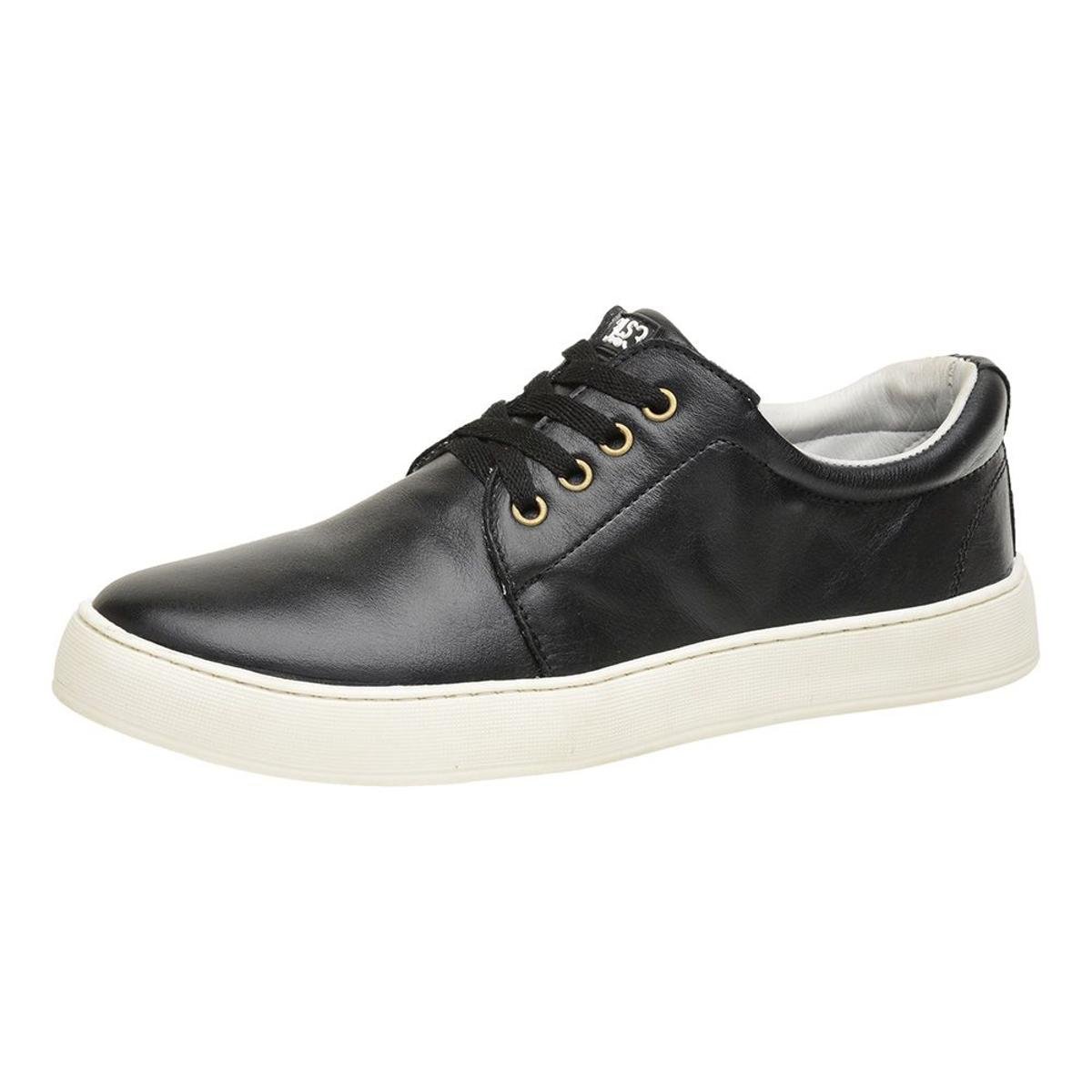 Sapatênis Couro FreeWay Marvin 3138 - Preto