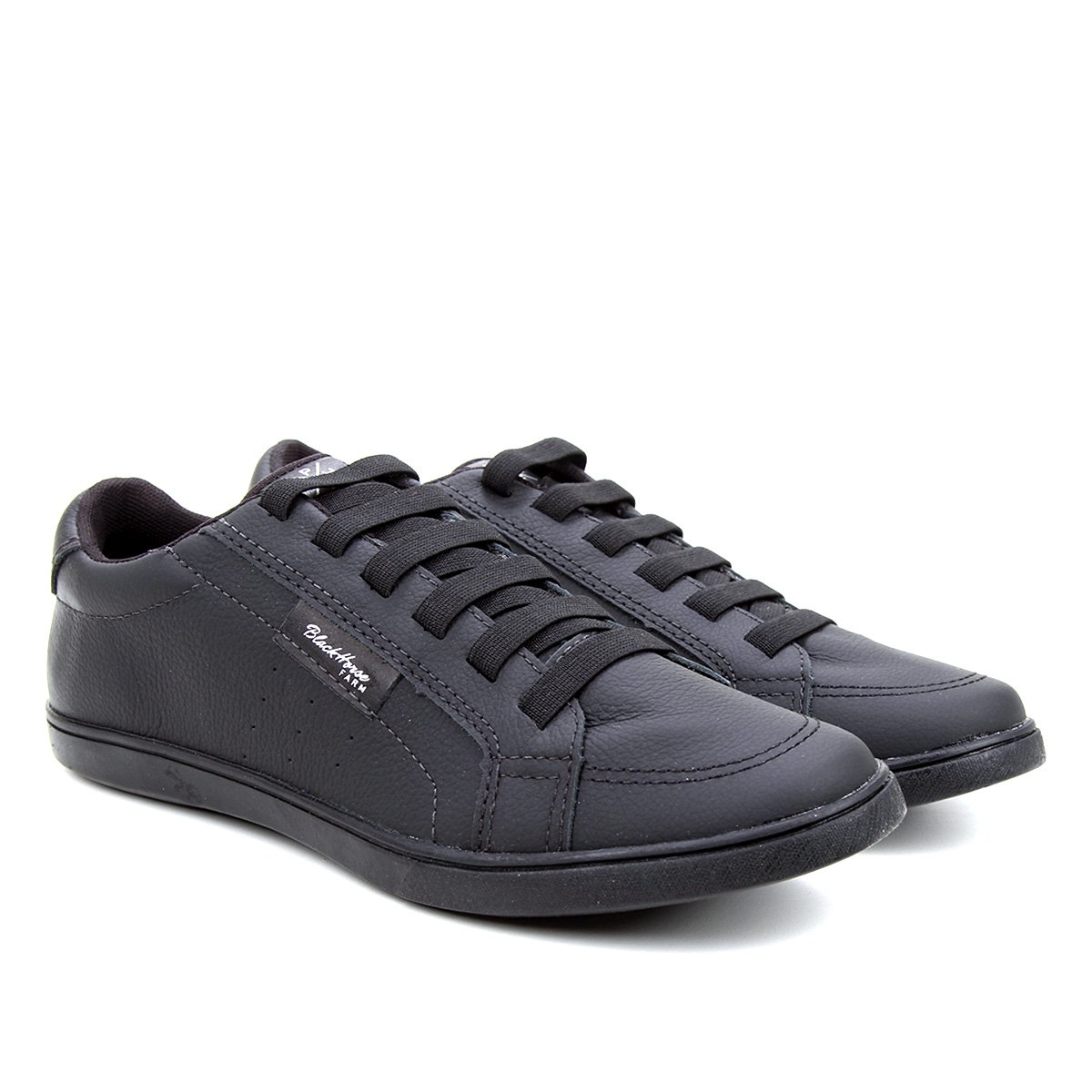 Sapatênis Black Horse Farm Masculino - Preto Menor preço em Sapatênis Black Horse Farm Masculino - Preto