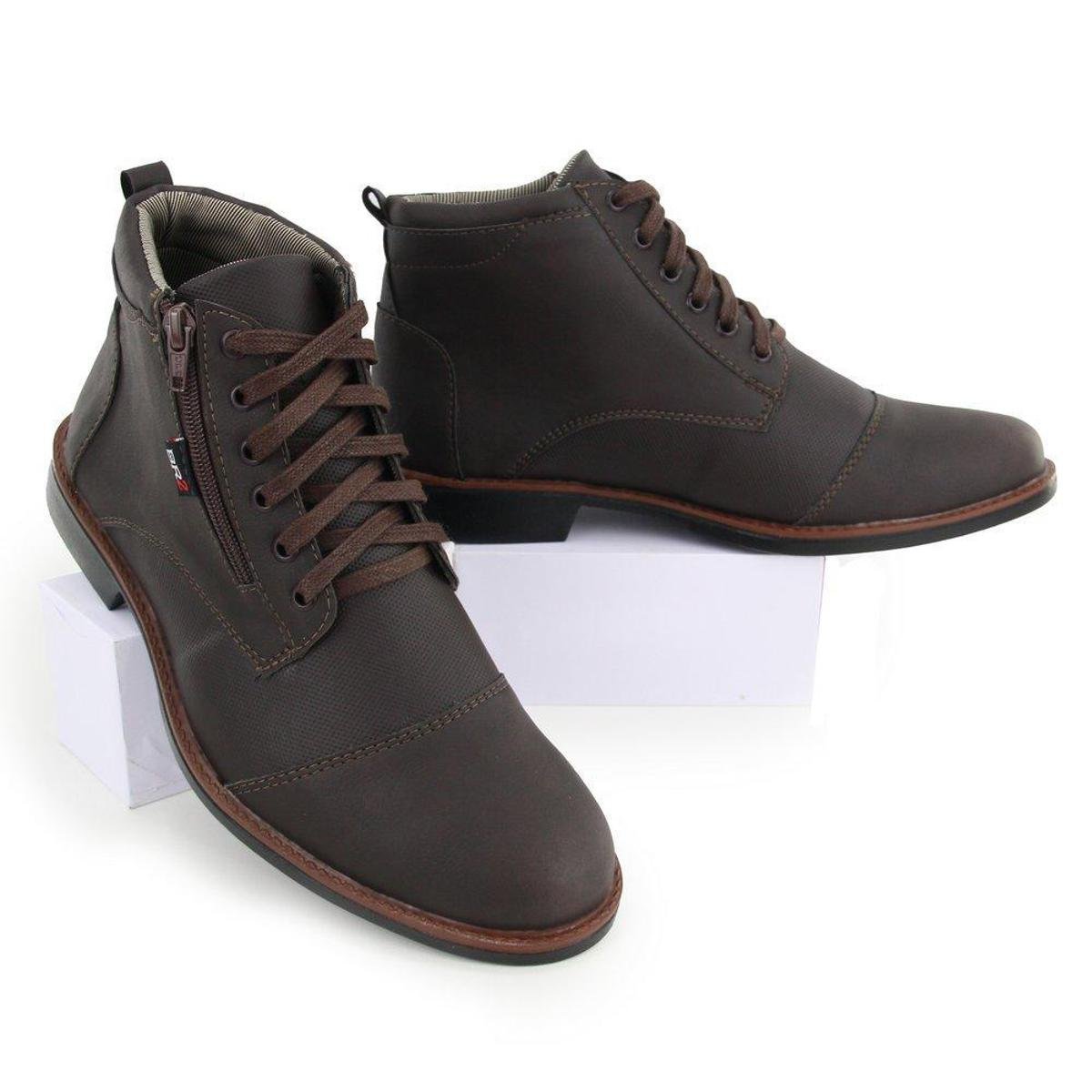 Sapatenis Botinha Masculina Urbana Cano Alto Com Zíper Lateral Conforto Leve Macio Menor preço em Sapatenis Botinha Masculina Urbana Cano Alto Com Zíper Lateral Conforto Leve Macio