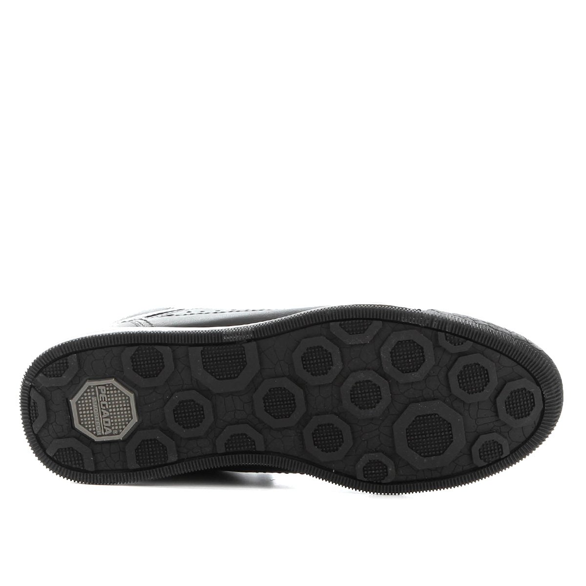 Sapatênis Cano Alto Couro Pegada Perfuros Masculino - Preto