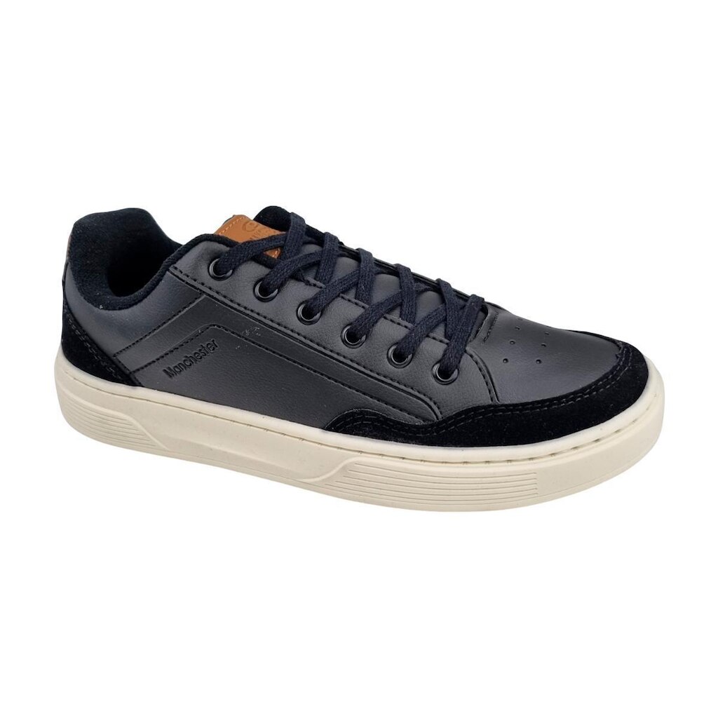 Sapatênis Casual Comfort Estiloso Masculino Manchester Preto 42
