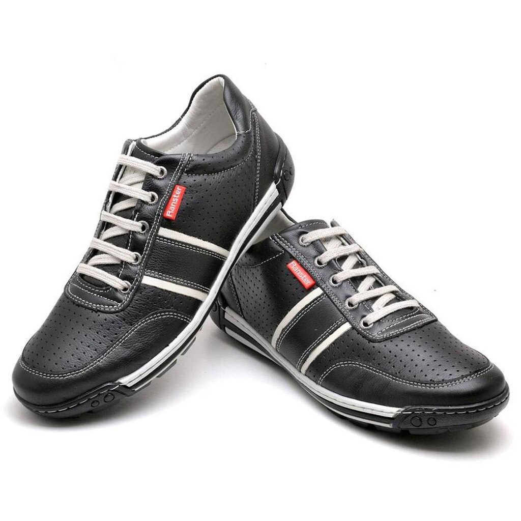 Sapatênis Casual Conforto Couro Masculino
