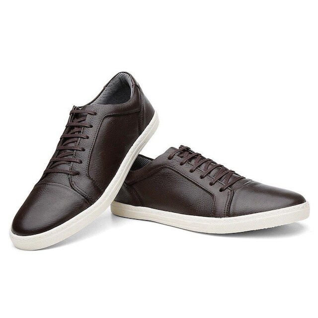 Sapatenis Casual Masculino Centuria Couro Cafe