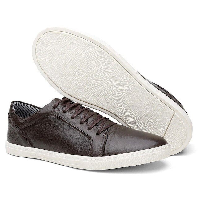 Sapatenis Casual Masculino Centuria Couro Cafe