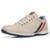 Sapatenis Casual Masculino Couro Com Cadarço Detalhe Listras Laterais Palmilha EVA Confortavel Macia - Off White