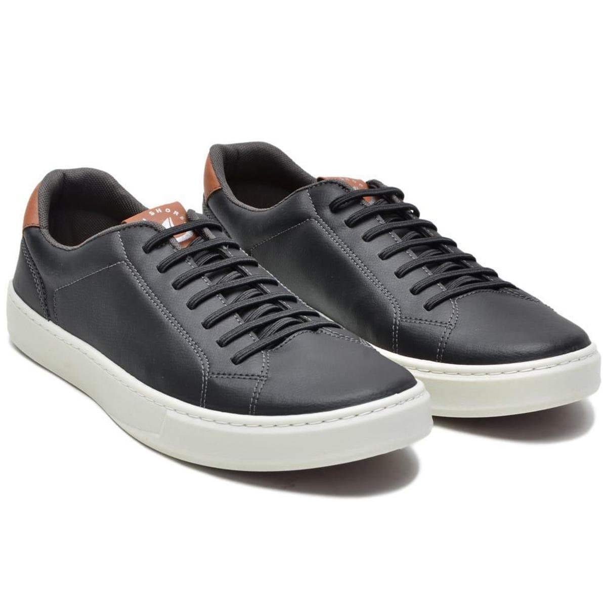 Sapatênis Casual Masculino Couro Conforto Dia a Dia - Preto Menor preço em Sapatênis Casual Masculino Couro Conforto Dia a Dia - Preto