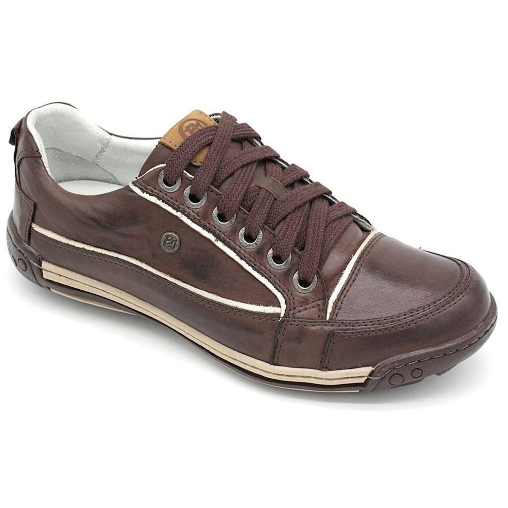 Sapatênis Casual Masculino Couro Palmilha Gel Conforto