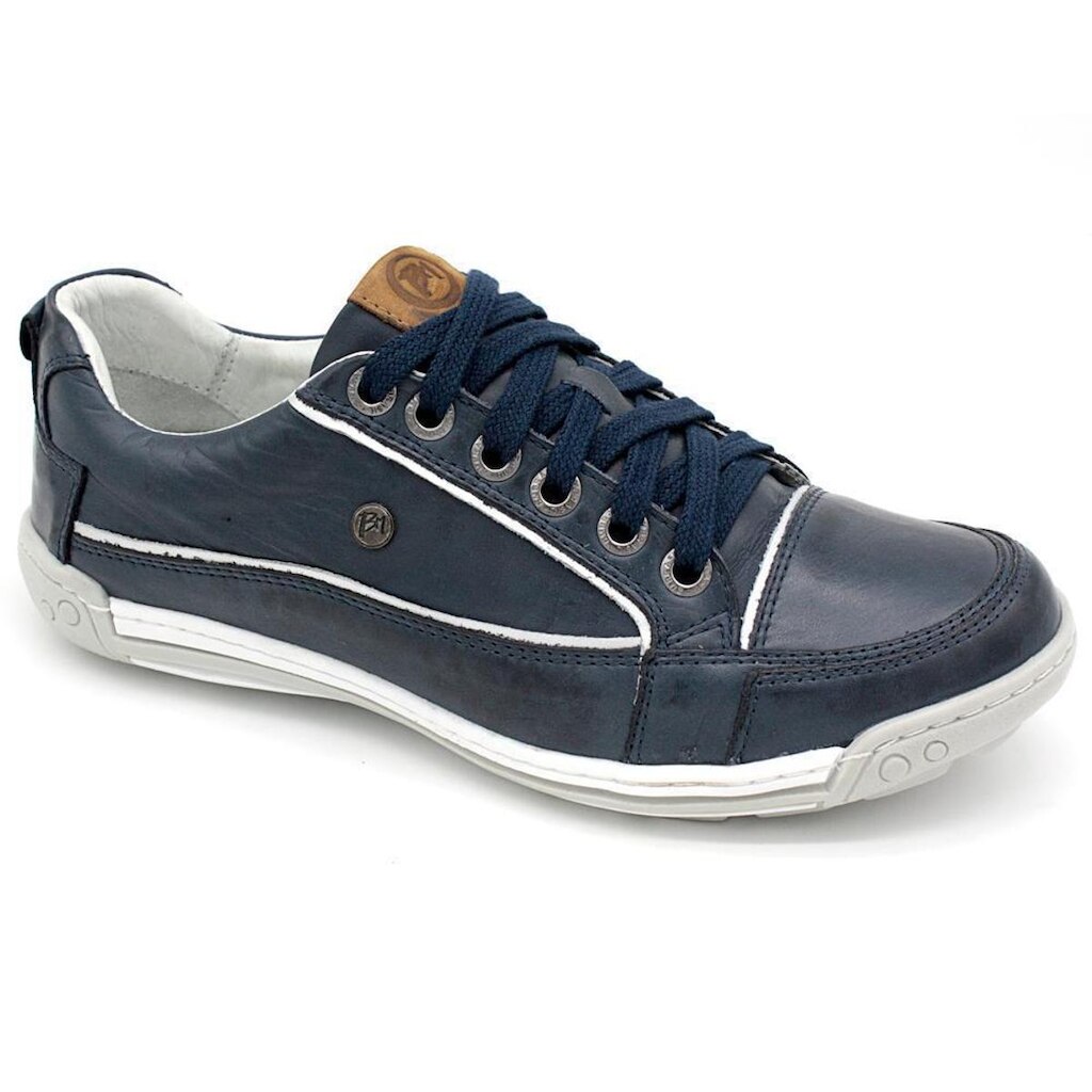 Sapatênis Casual Masculino Couro Palmilha Gel Conforto