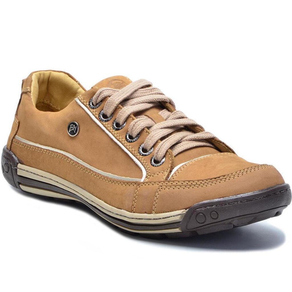Sapatênis Casual Masculino Couro Palmilha Gel Conforto