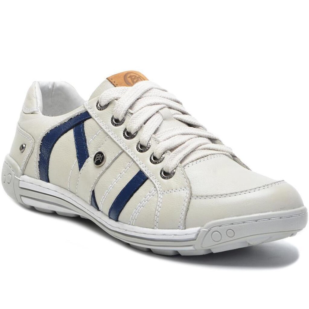 Sapatênis Casual Masculino Couro Palmilha Gel Leve Macio