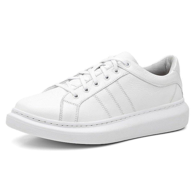 Sapatenis Centuria Sola Alta Em Couro Branco