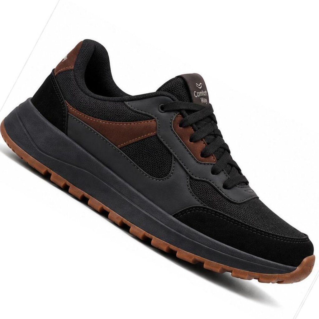 Sapatenis Confort Way 902601 Casual Confortavel Masculino