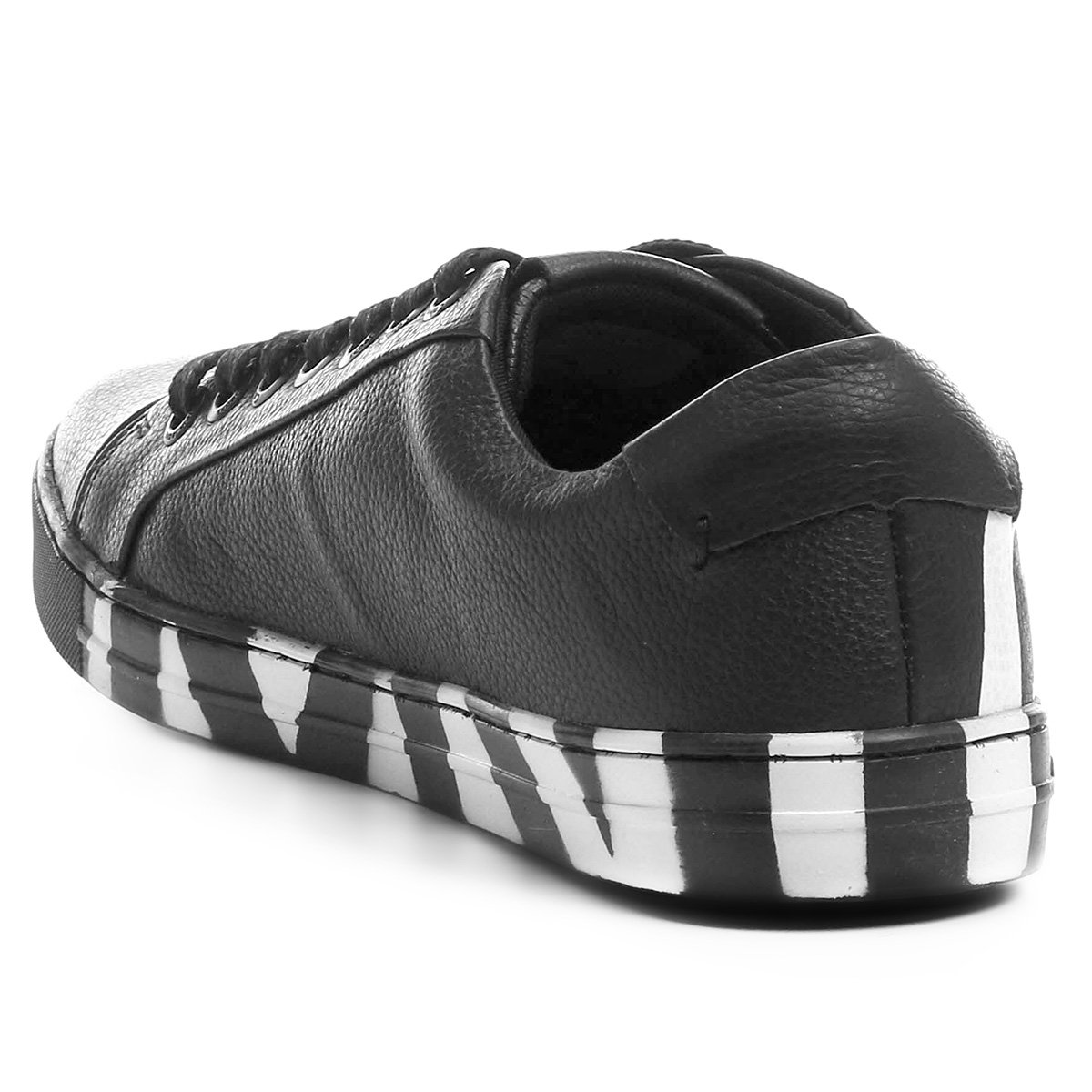 sapatênis couro calvin klein logo preto