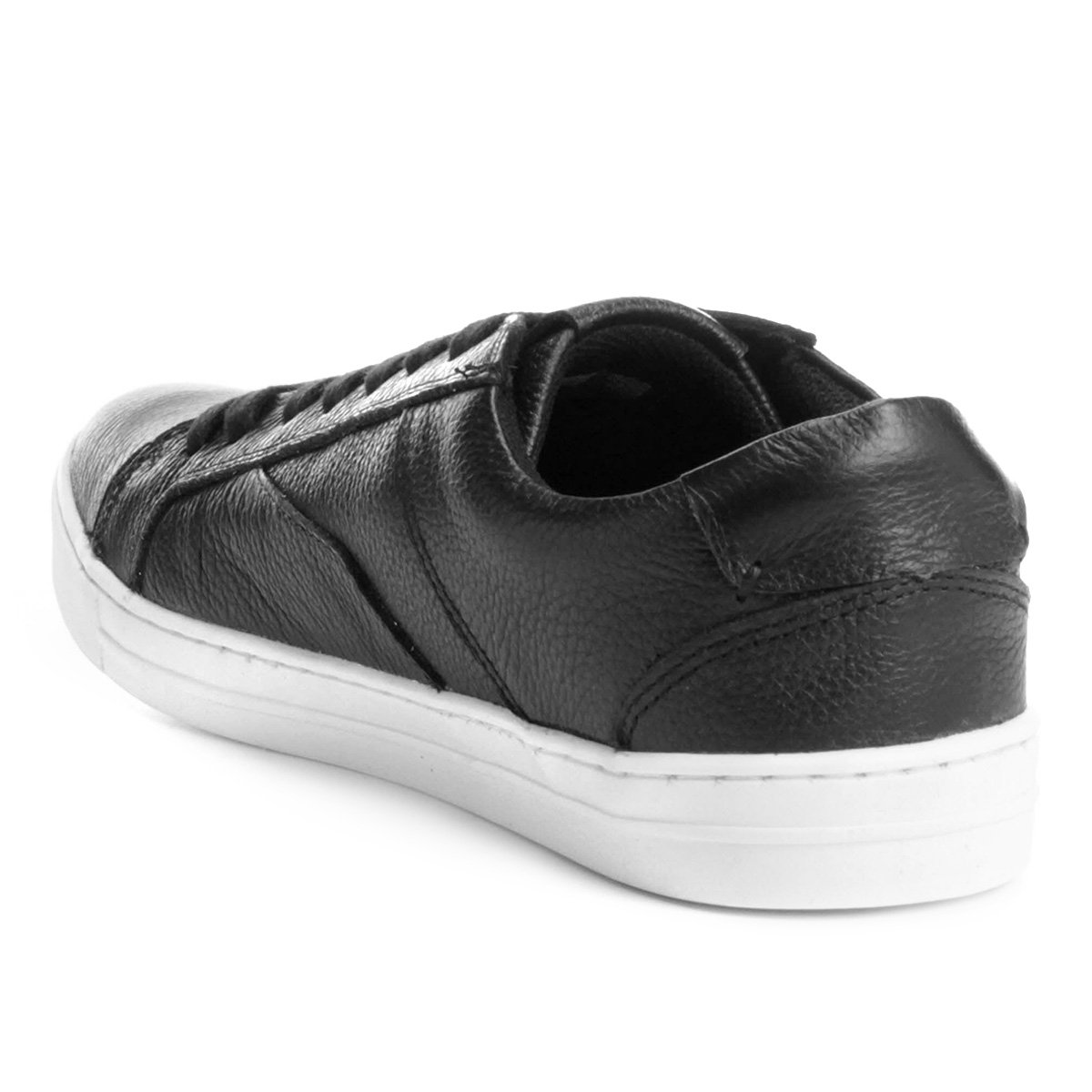 sapatênis couro calvin klein recortes branco