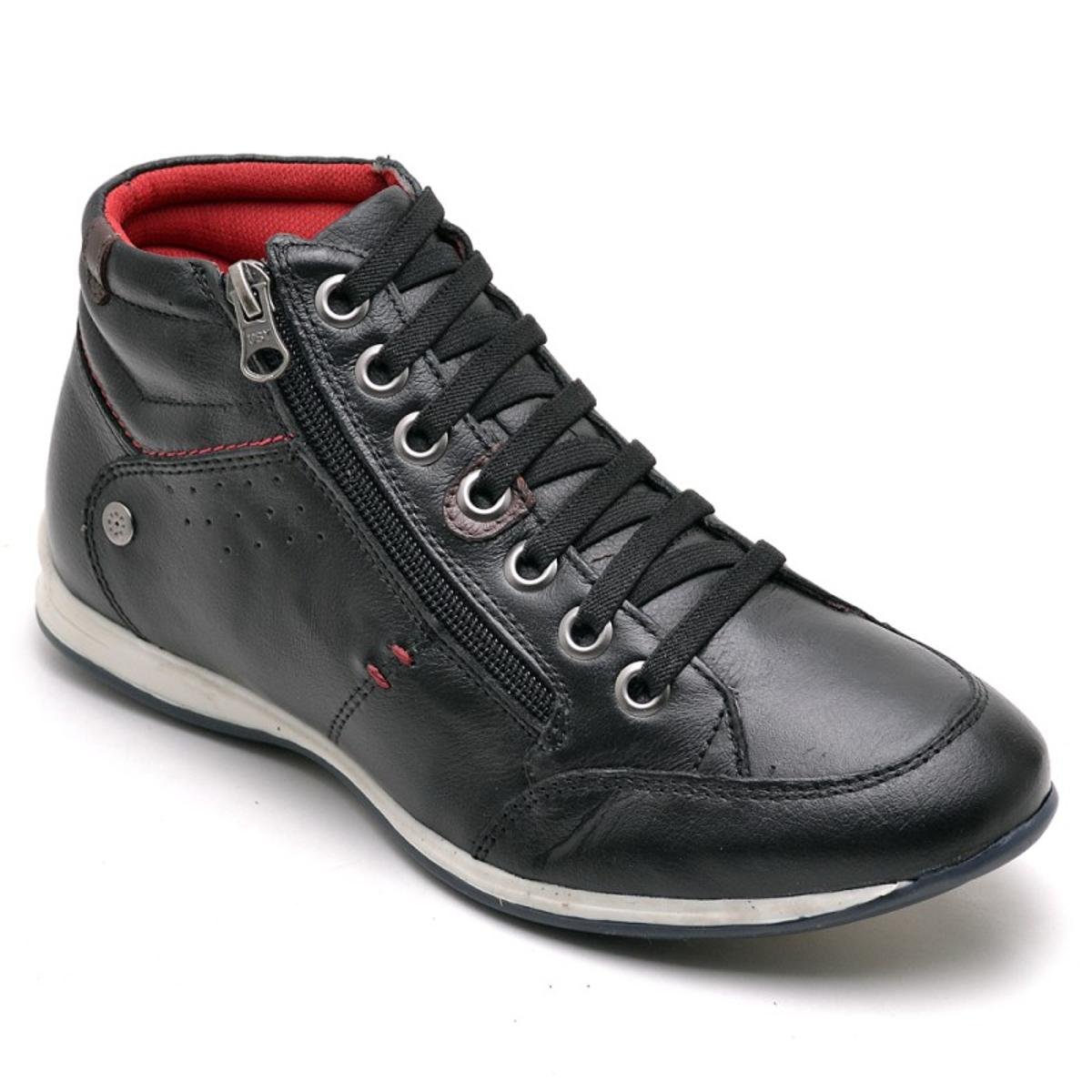 Sapatênis Couro Cano alto Ranster Masculino Menor preço em Sapatênis Couro Cano alto Ranster Masculino