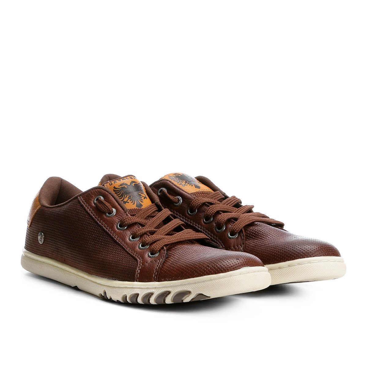 sapatênis couro cavalera perfuros masculino