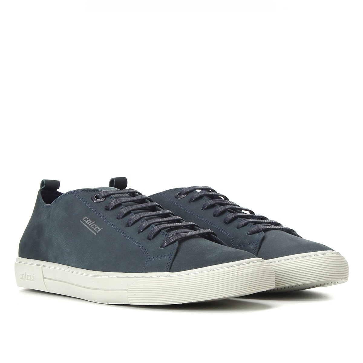 sapatênis couro colcci recortes branco