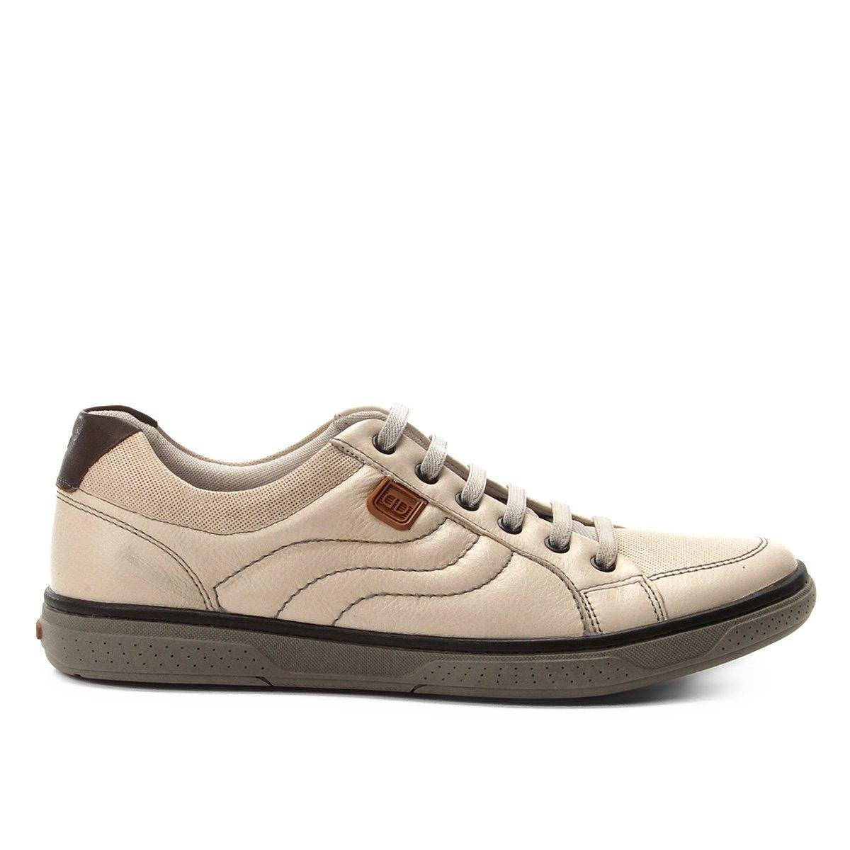 Sapatênis Couro Democrata Denim Board Masculino - Off White | Zattini