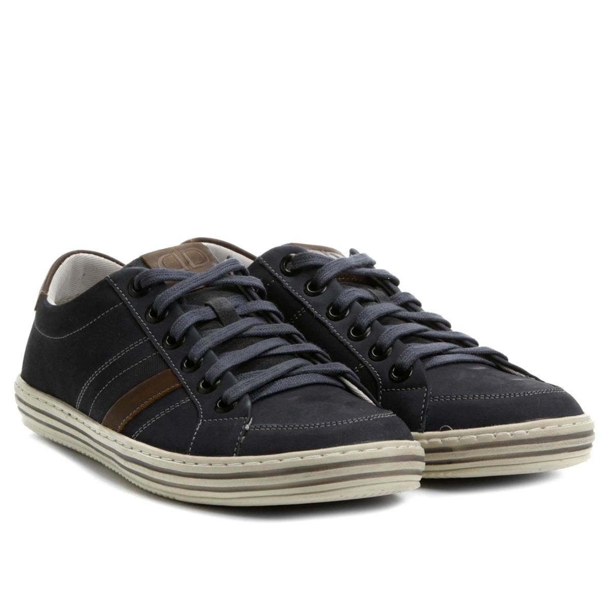 sapatênis couro democrata recortes