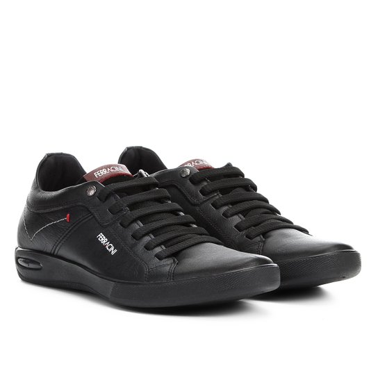 Sapatênis Couro Ferracini Blade Masculino - Preto