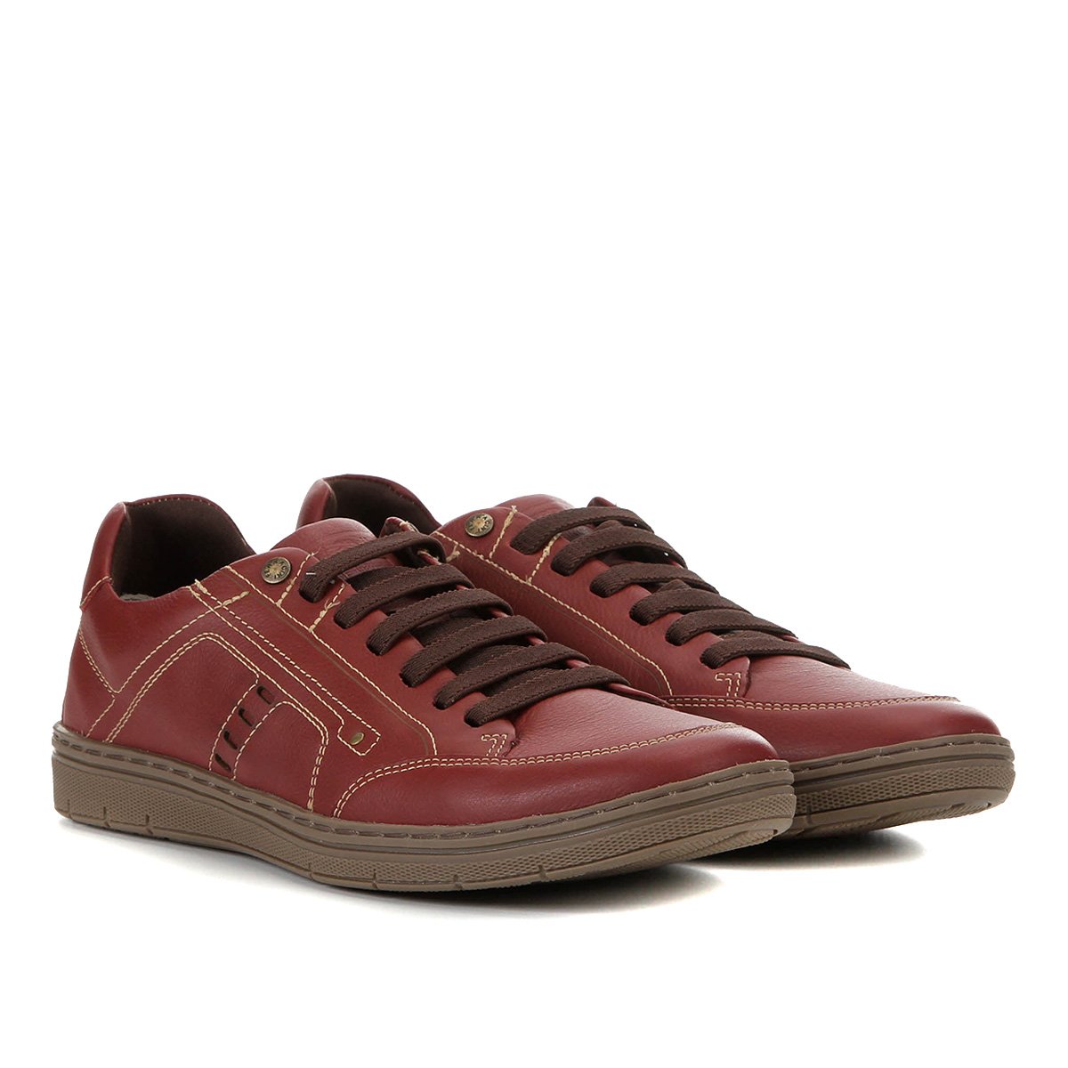 Sapatênis Couro Ferracini Inspirit Masculino - Vermelho | Zattini