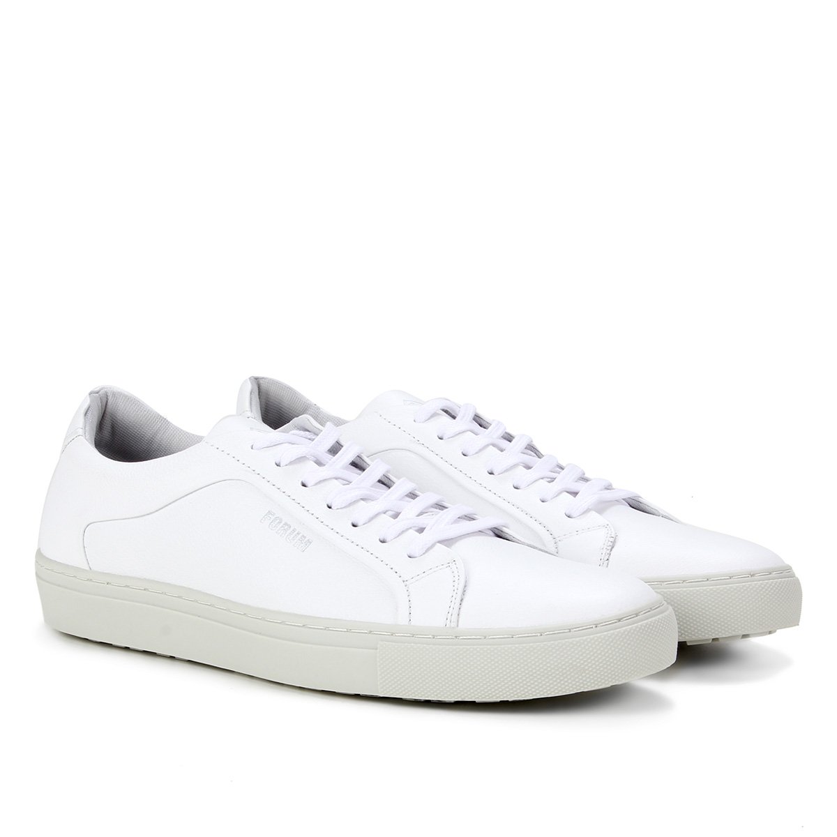 Sapatênis Couro Forum Básico Masculino - Branco Menor preço em Sapatênis Couro Forum Básico Masculino - Branco